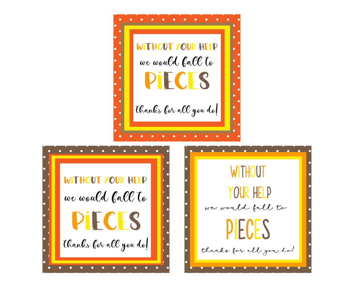 Reeses Pieces Candy Printable Tags Thank You Candy tags | Etsy