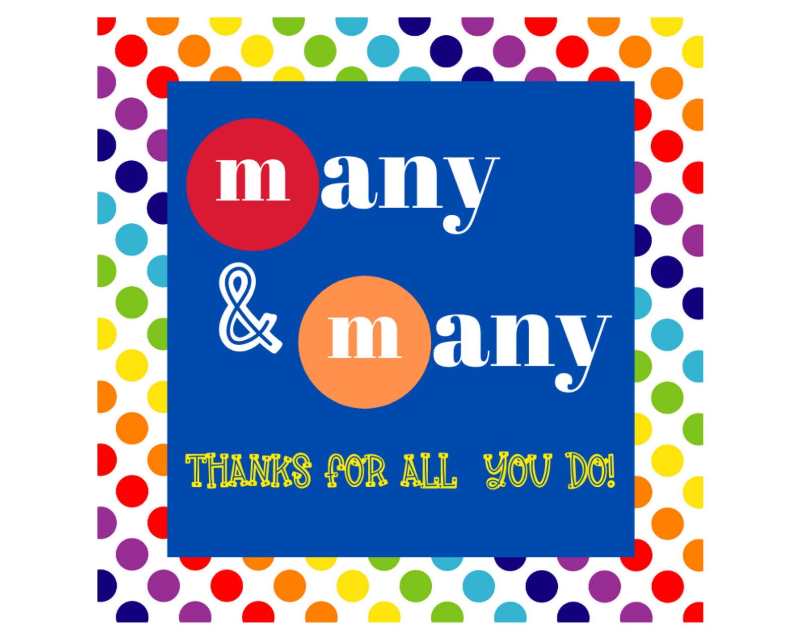M M Candy Printable Tags Thank You Candy Tags Thank You Etsy