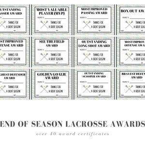 Lacrosse Award Certificates - Etsy