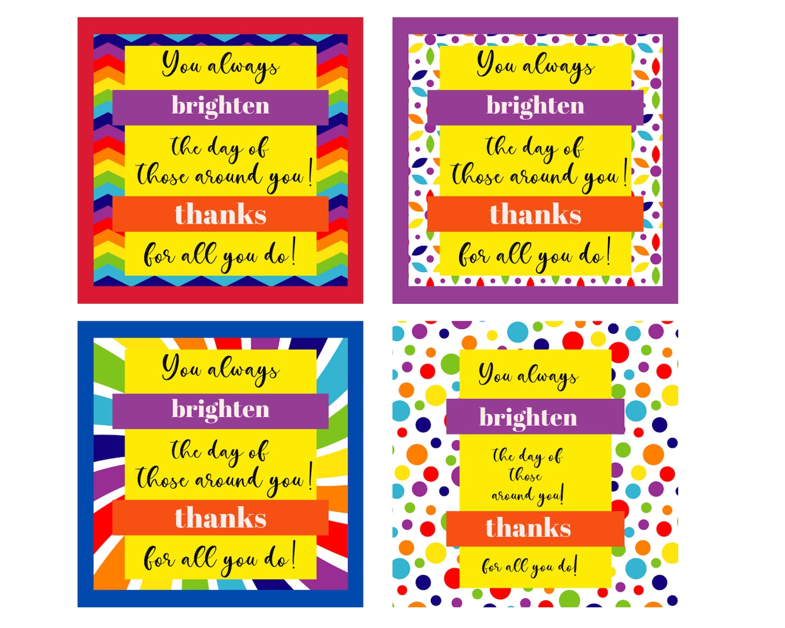 Skittles Candy Printable Tags Thank You Candy Tags Thank Etsy