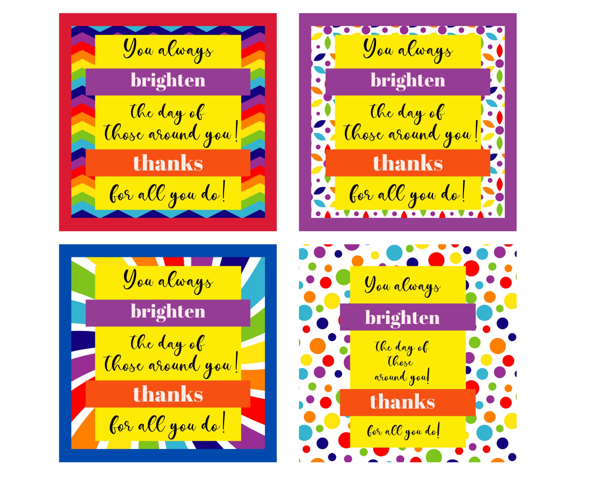 Skittles Candy Printable Tags Thank You Candy Tags Thank - Etsy Canada