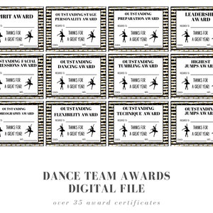 Dance Award Certificates | End of Season Dance Team Certificates