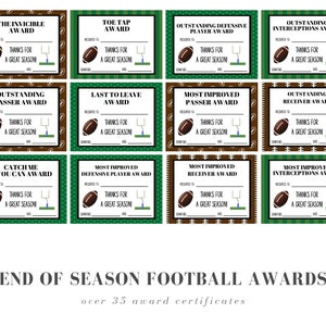 End of Season Football Award Certificates | 30+ football certificates
