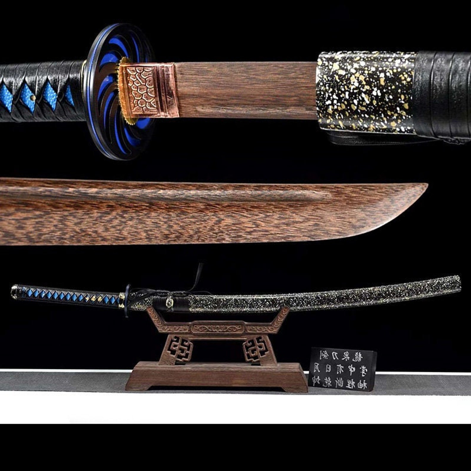 Handmade Japanese Wooden katana Samurai Swords High Quality Etsy