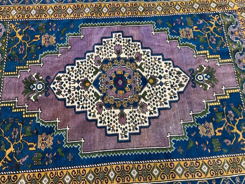 4x6 Purple Area Rug, Handmade Rug, Oriental Rug, Bohemian Decor Rug, Home Decor Rug, Turkish Area Rug, Neutral Rug, 4x6 Kitchen Rug, 4x6 Rug image 7