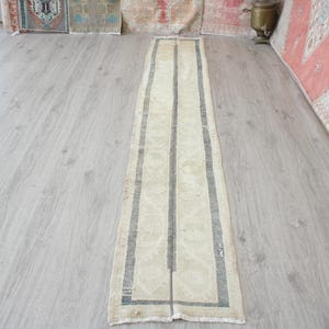 1x9 Patchwork Teppich Läufer, Handgemachter Teppich, Orientteppich, Küchenläufer, Anatolischer Teppich, Eingangsteppich, Korridor Teppich, Wollteppich, Türkischer Teppich