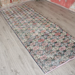 3x9 Neutral Runner Rug, Handmade Rug, Oriental Rug, Kitchen Rug, Bedroom Rug, Home Decor Rug, Wool Rug, Turkish Runner Rug, Tribal Rug
