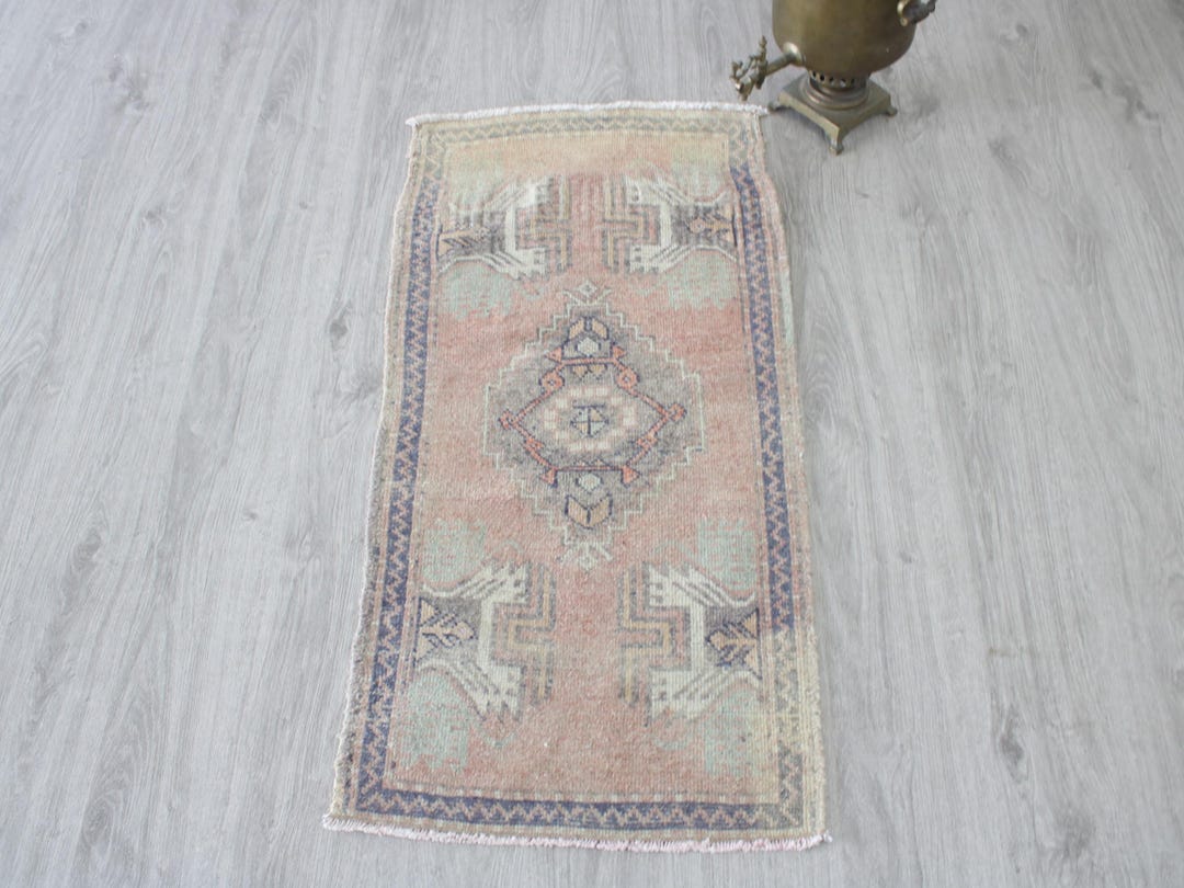 2x4 Faded Red Rug, Door Mat, Handmade, Vintage, Turkish Rug, Neutral ...