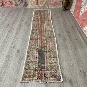 2x9, Vintage Runner Rug, Handmade Rug, Oriental Rug, Kitchen Rug, Home Decor Rug, Living Room Rug, Turkish Runner Rug, Washable,1.8x8.7 ft