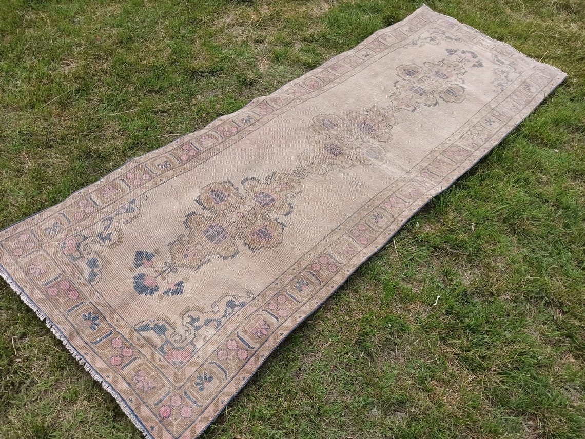 Gray Persain Runner Rug Faded Persian Heriz Pattern Oriental Etsy UK