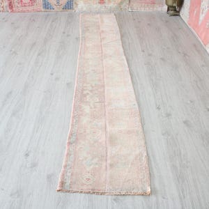 1x11, Patchwork Runner Rug, Handmade Rug, Oriental Rug, Kitchen Rug, Anatolian Rug, Traditional Rug, Washable Rug, Neutral Rug, 1.4x11.1 ft