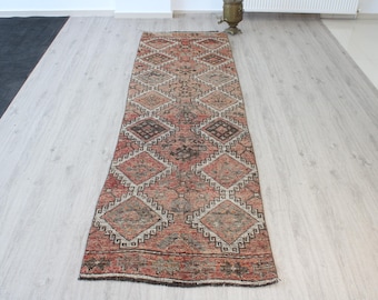 3 x 10 pi, tapis rouge, tapis tribal en laine, long tapis de couloir, tapis de couloir