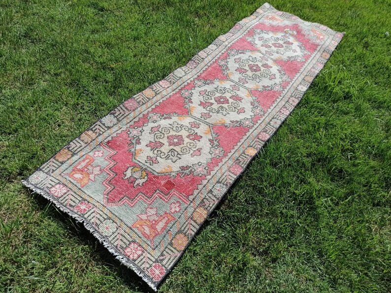 Red Runner Rug Vintage Runner Rug Oushak Runner Rug Turkish Etsy