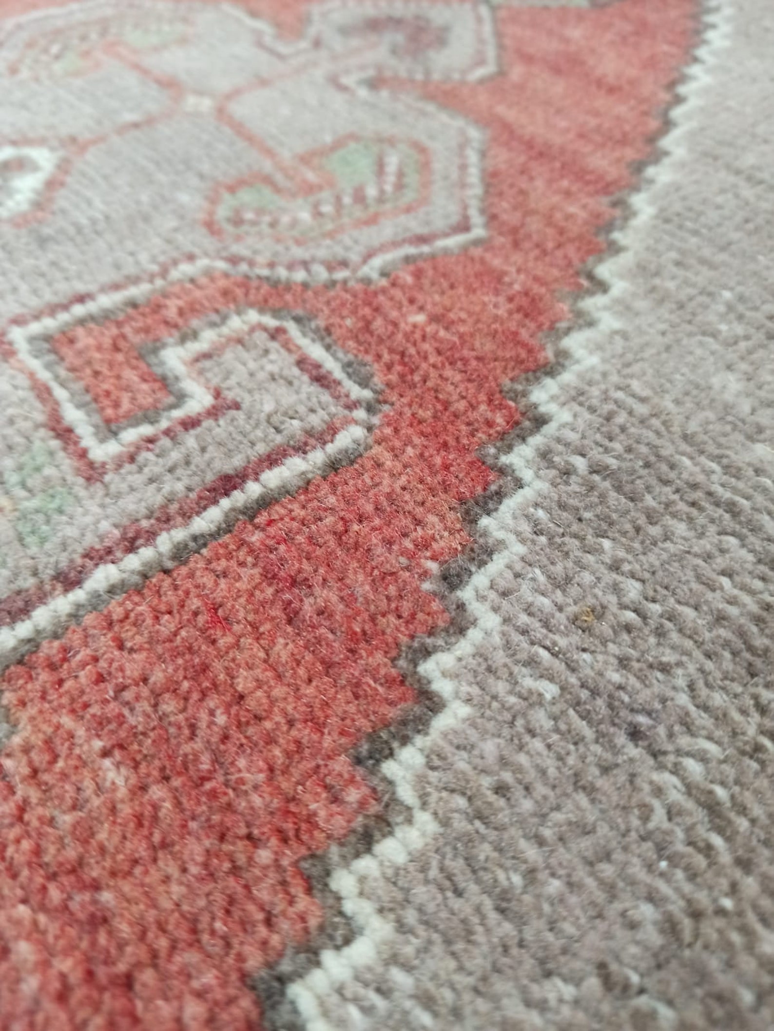 2x6 Ft Muted Rug Entrway Rug Red Rug Area Rug Handknotted Etsy