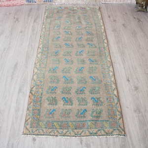 2x6, Neutral Runner Rug, Handmade Rug, Oriental Rug, Kitchen Rug, Home Decor Rug, Anatolian Rug, Turkish Runner Rug, Nomadic Rug, 2.5x6.4 ft