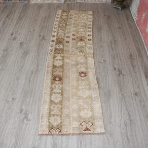 1x7 Patchwork Läufer, Handgemachter Teppich, Orientteppich, Küchenteppich, Schlafzimmer Teppich, Wollteppich, Antiker Teppich, Türkischer Läufer, Anatolischer Teppich,Vintage