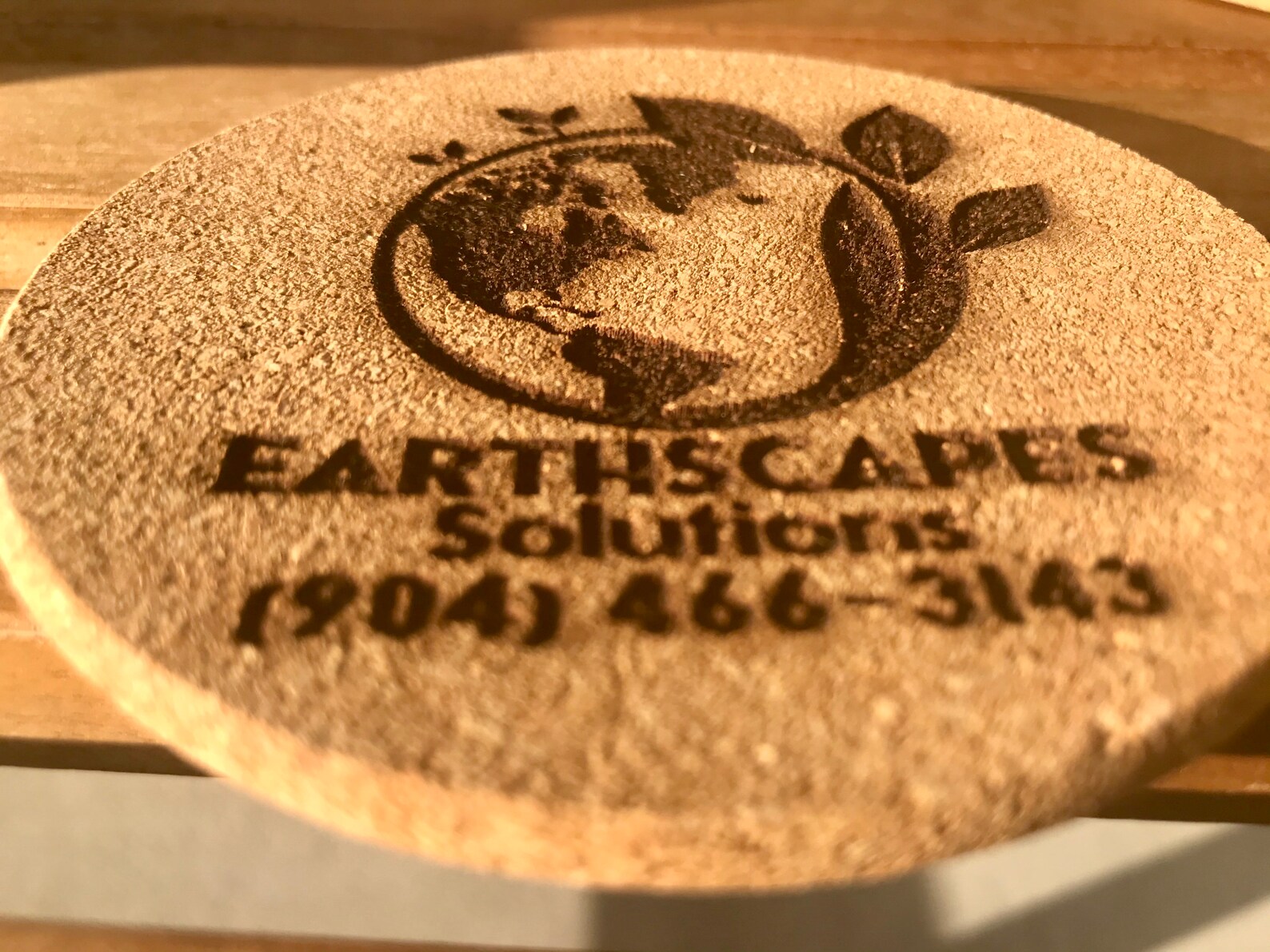 Custom Cork Coaster Set Custom Logo Coasters Round Cork Etsy