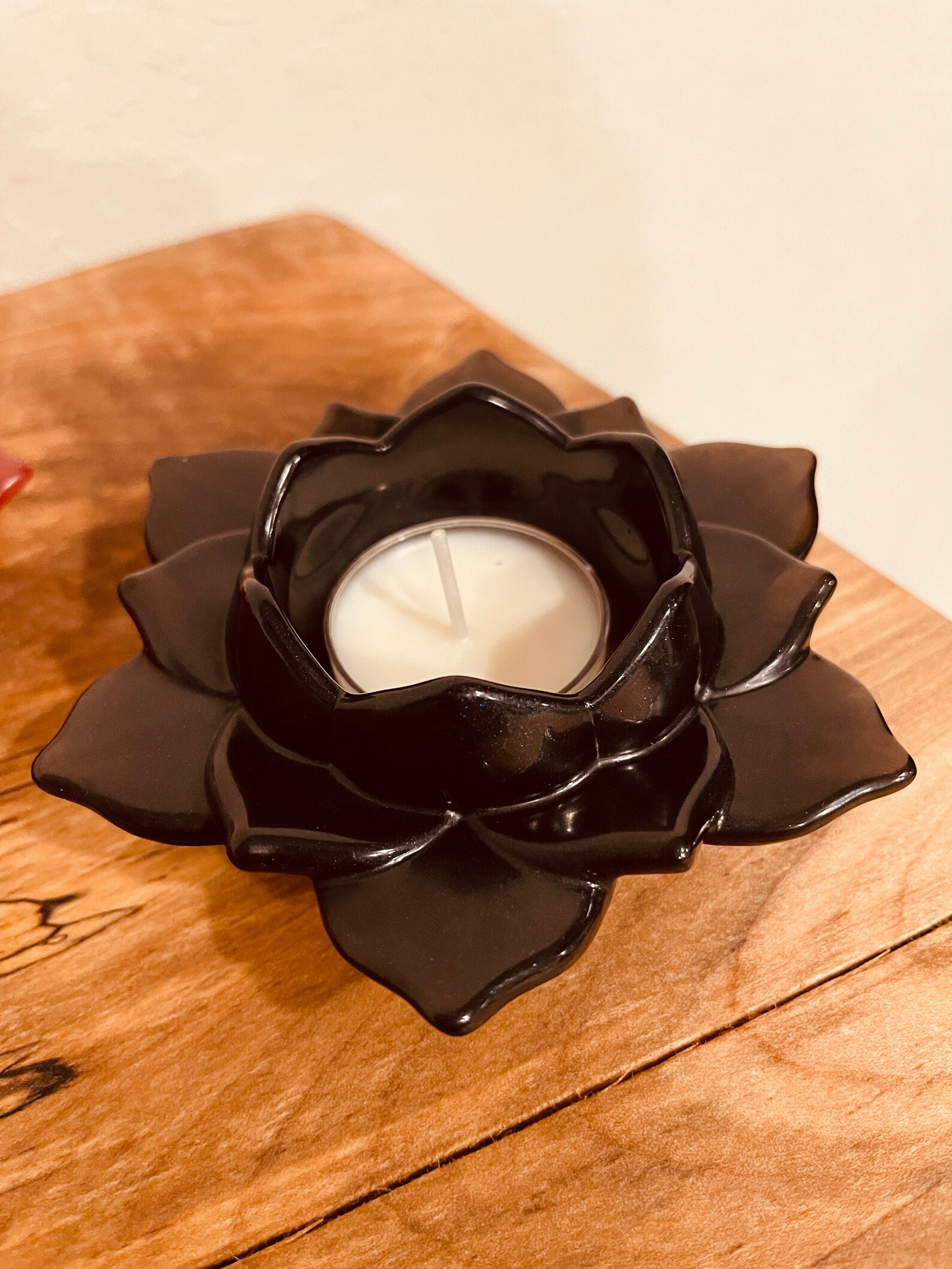 Epoxy flower tealight candle Etsy