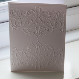 Fait main, Carte de voeux, Occasion, Embossed, Sentiment, Carte Blanche, Blanc à l’intérieur, Tout âge, Rectangulaire, 5x7inches, Merci, Bonne chance