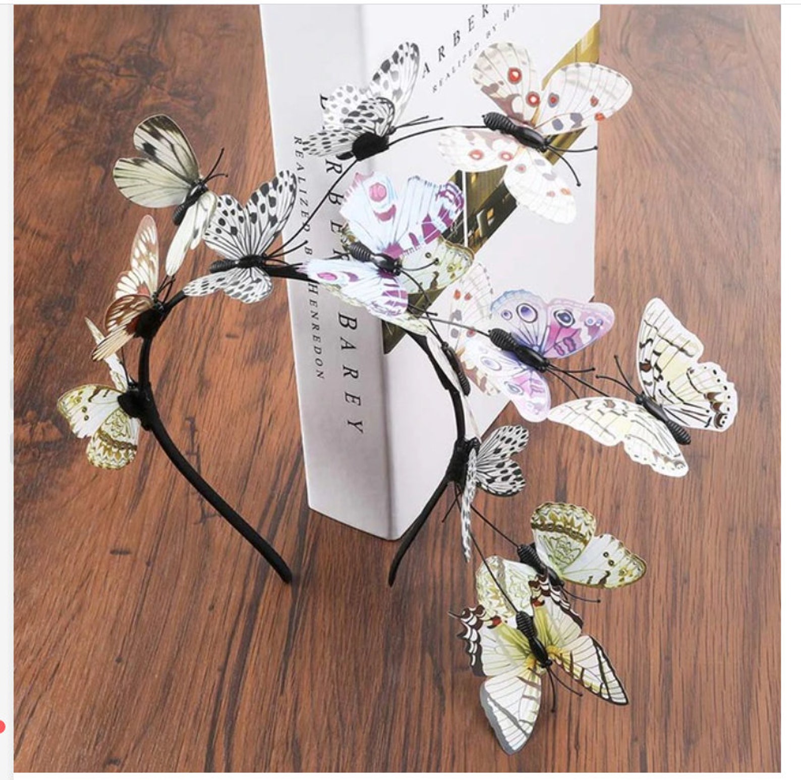 Handmade Blue Butterfly Headband Big Ladies Costume Hair Etsy