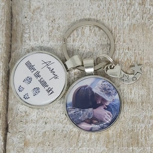 Personalized Photo Keyring: Military Long Distance Gift