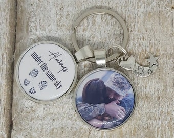 Personalized Photo Keyring: Military Long Distance Gift