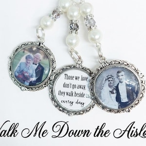 Personalised Wedding Bridal Photo Charm | Memorial Keepsake | Dad Mum Charm Gift UK