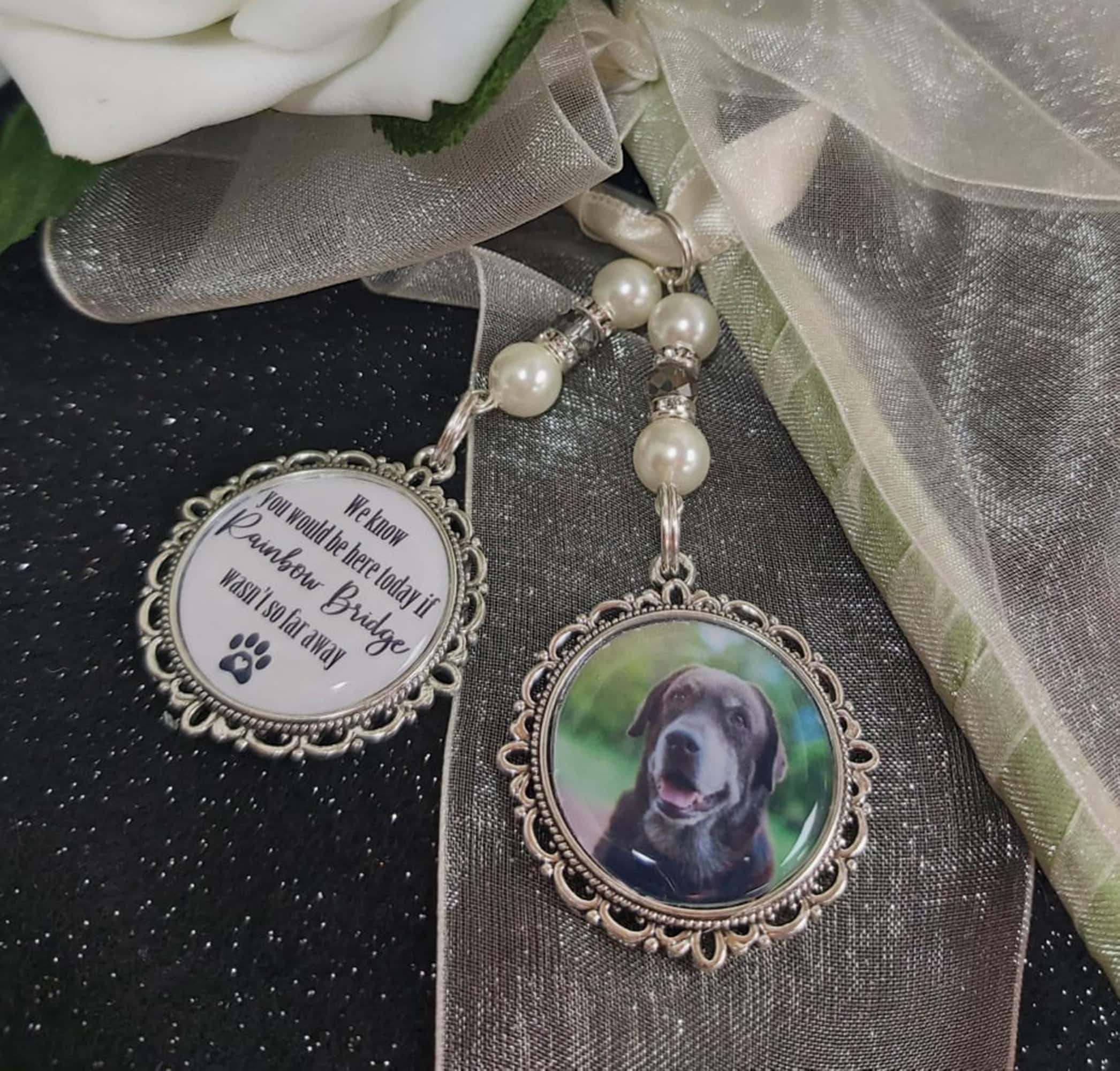 Personalized Photo Wedding Bouquet Charm: Memorial Keepsake