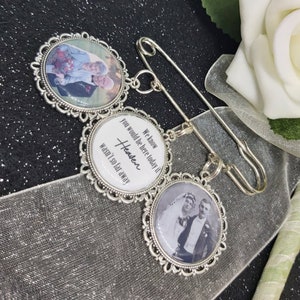 Pin personalizado con foto para kilt: amuleto conmemorativo para ramo, regalo para el novio