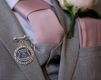 Ring bearer pin badge, Page boy gift keepsake, ring security, keepsake pendant wedding charm usher, something blue