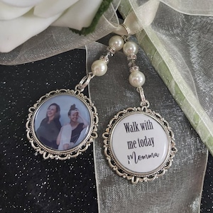 Personalized Photo Wedding Bouquet Charm: Memorial Keepsake