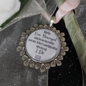 Personalized Flower Girl Bouquet Charm: Wedding Keepsake Gift