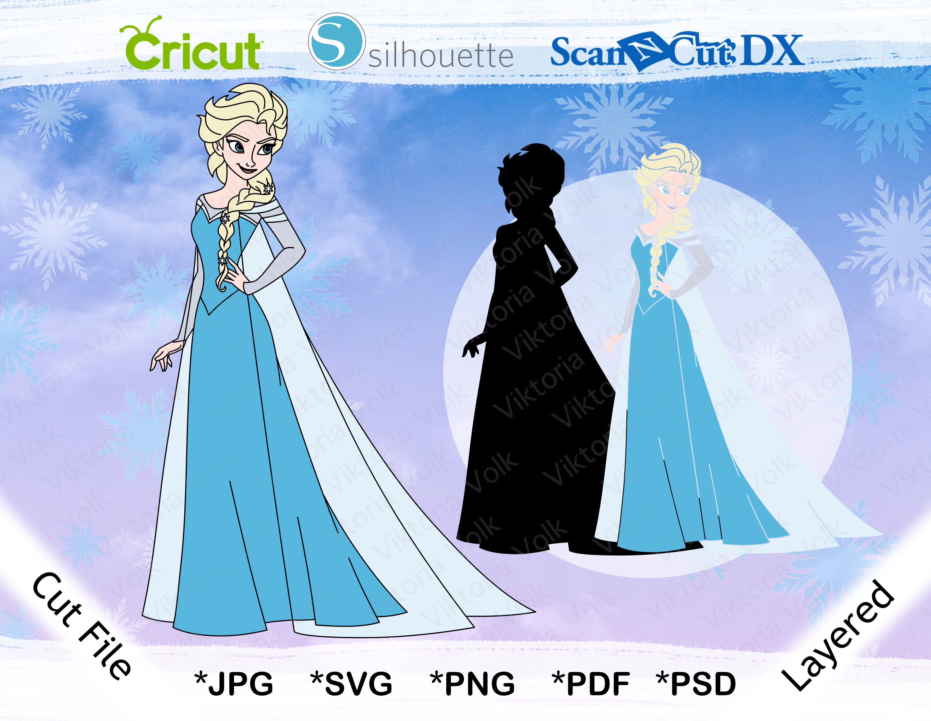 Free Free Layered Elsa Svg 740 SVG PNG EPS DXF File