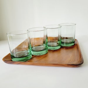 4 Mint Green Weighted Bottom Rocks Glasses. Classic Old Fashioned Tumblers. Home Bar Cocktail Glasses. Whiskey Lover Glassware Gift