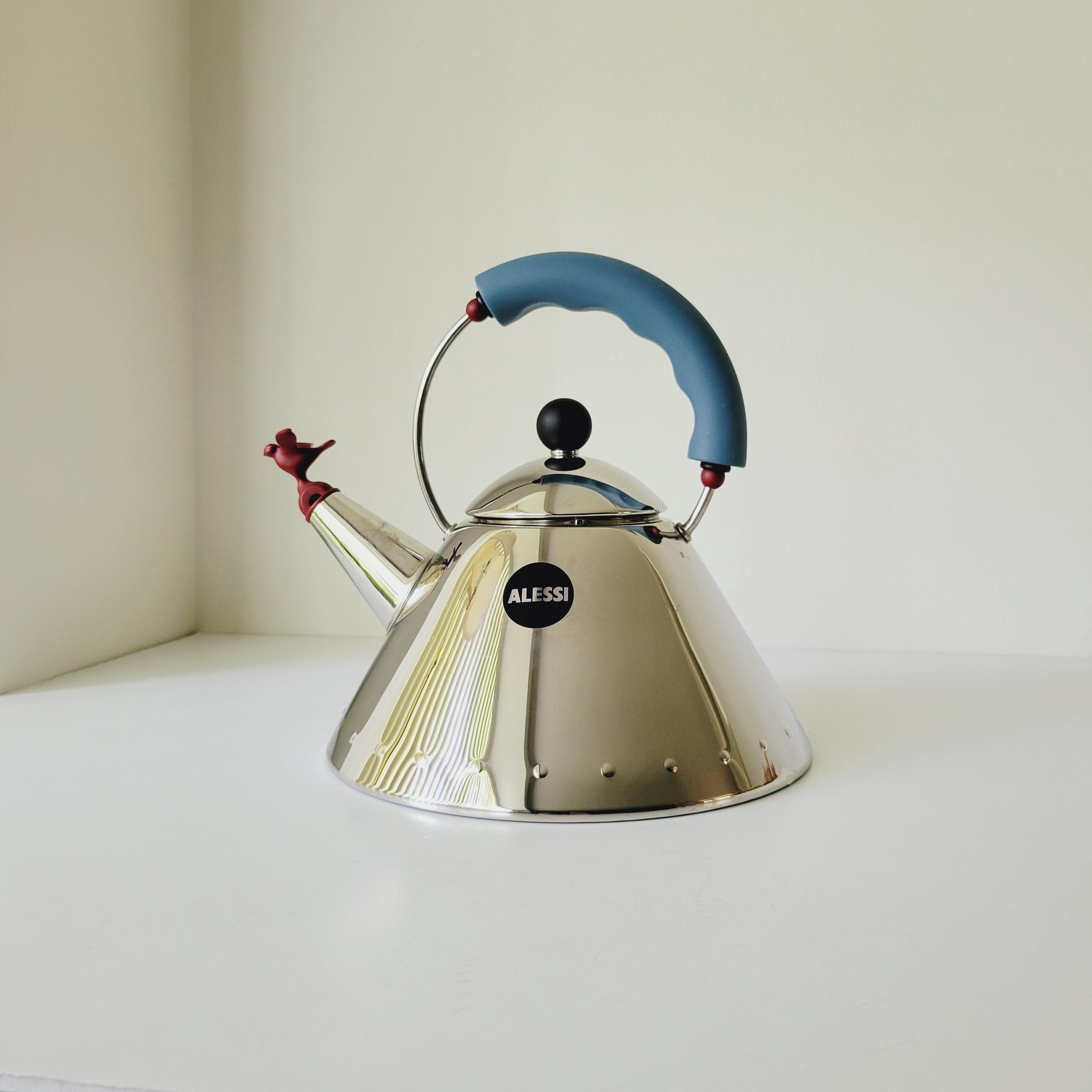 Michael Graves Alessi 9093 Kettle: Postmodern Stainless Steel