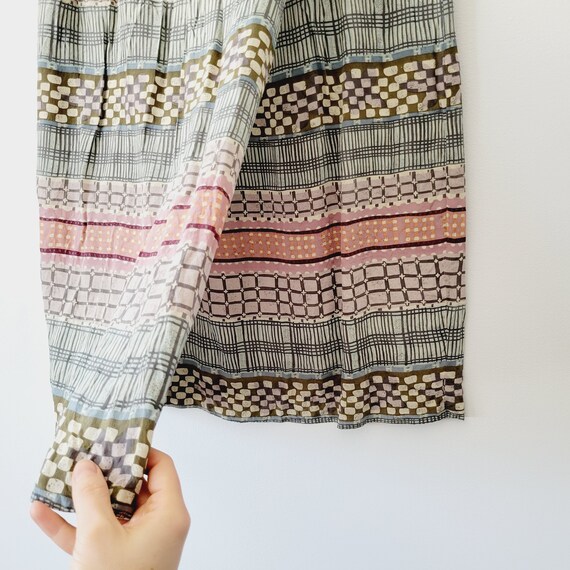 Muted Pastel Mixed Print Silk Pendleton Skirt. Vi… - image 4