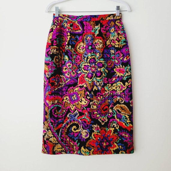 1990s Louis Feraud Gray Wool Pencil Skirt