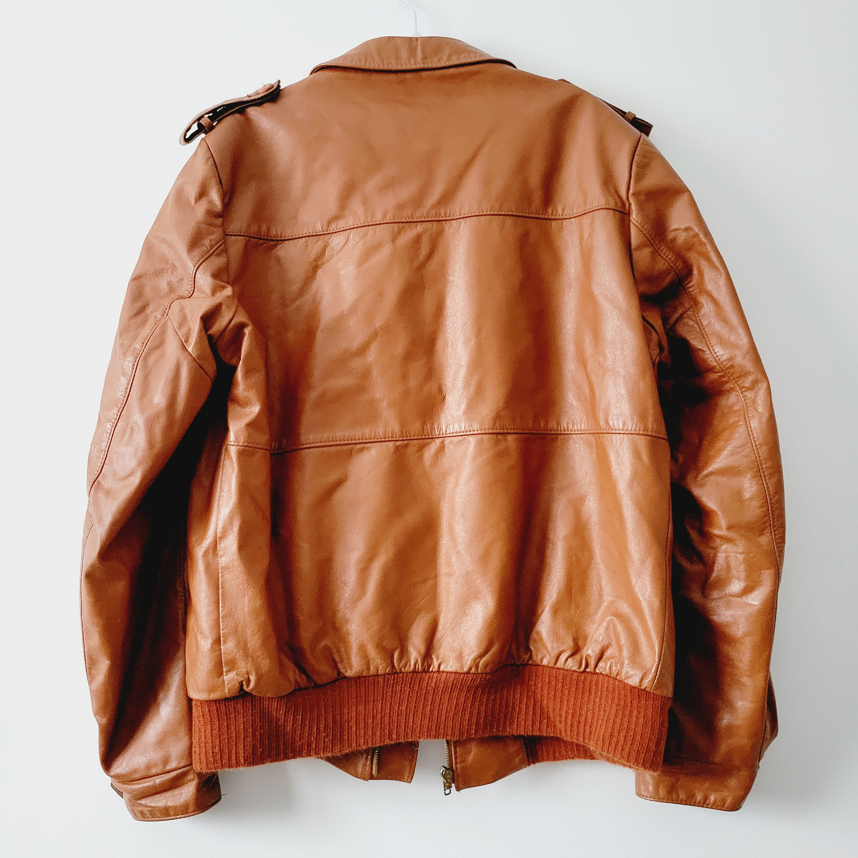 ジャケット・アウター 70s vintage Sears Leather boa Jacket Y2K 70's Leather Biker Jacket by Sears – Hamlets Vintage