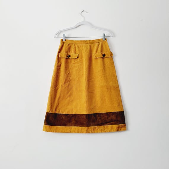 Mustard yellow 70s skirt discount