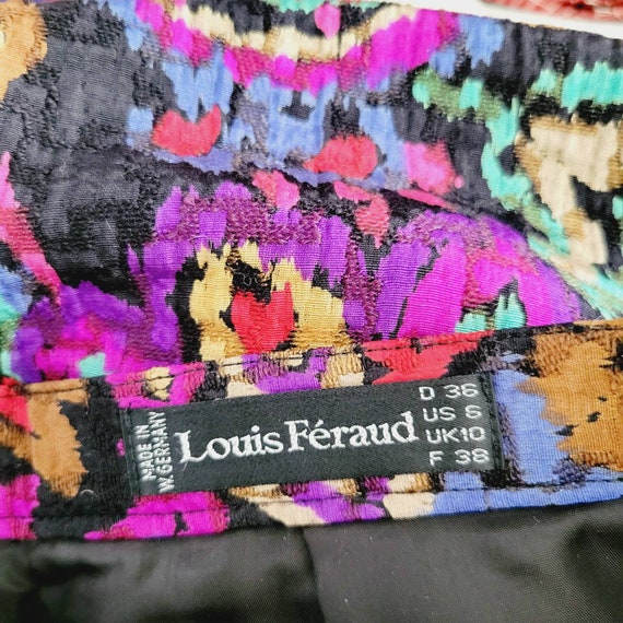 Vintage Louis Féraud Quilted Floral Pencil Skirt. Fre… Gem