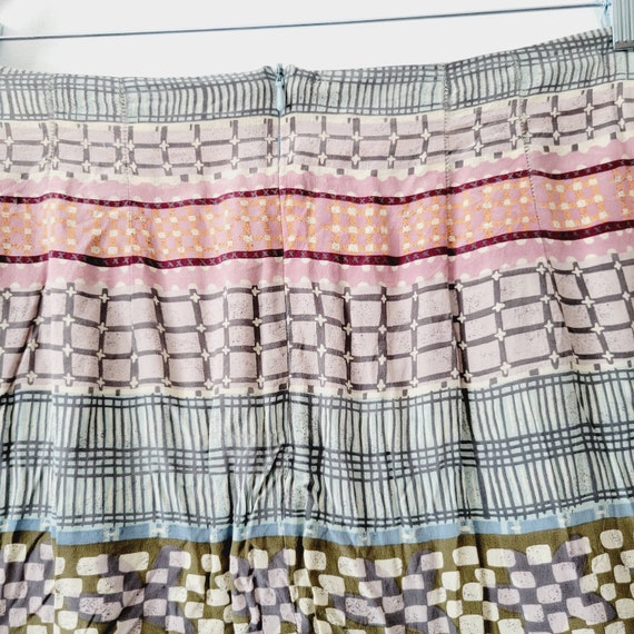 Muted Pastel Mixed Print Silk Pendleton Skirt. Vi… - image 5