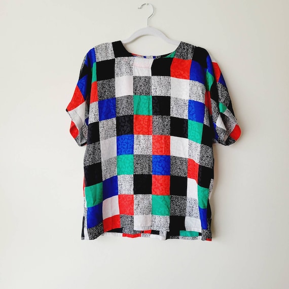 トップス blocks60s vintage open color shirt check blocks60s vintage open color shirt check
