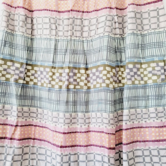 Muted Pastel Mixed Print Silk Pendleton Skirt. Vi… - image 3
