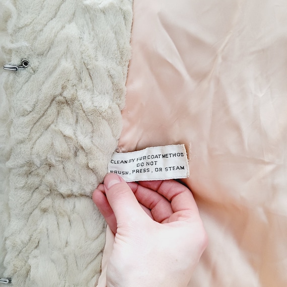 60s Cream Colored Penny Lane Princess Coat. Fur T… - image 10