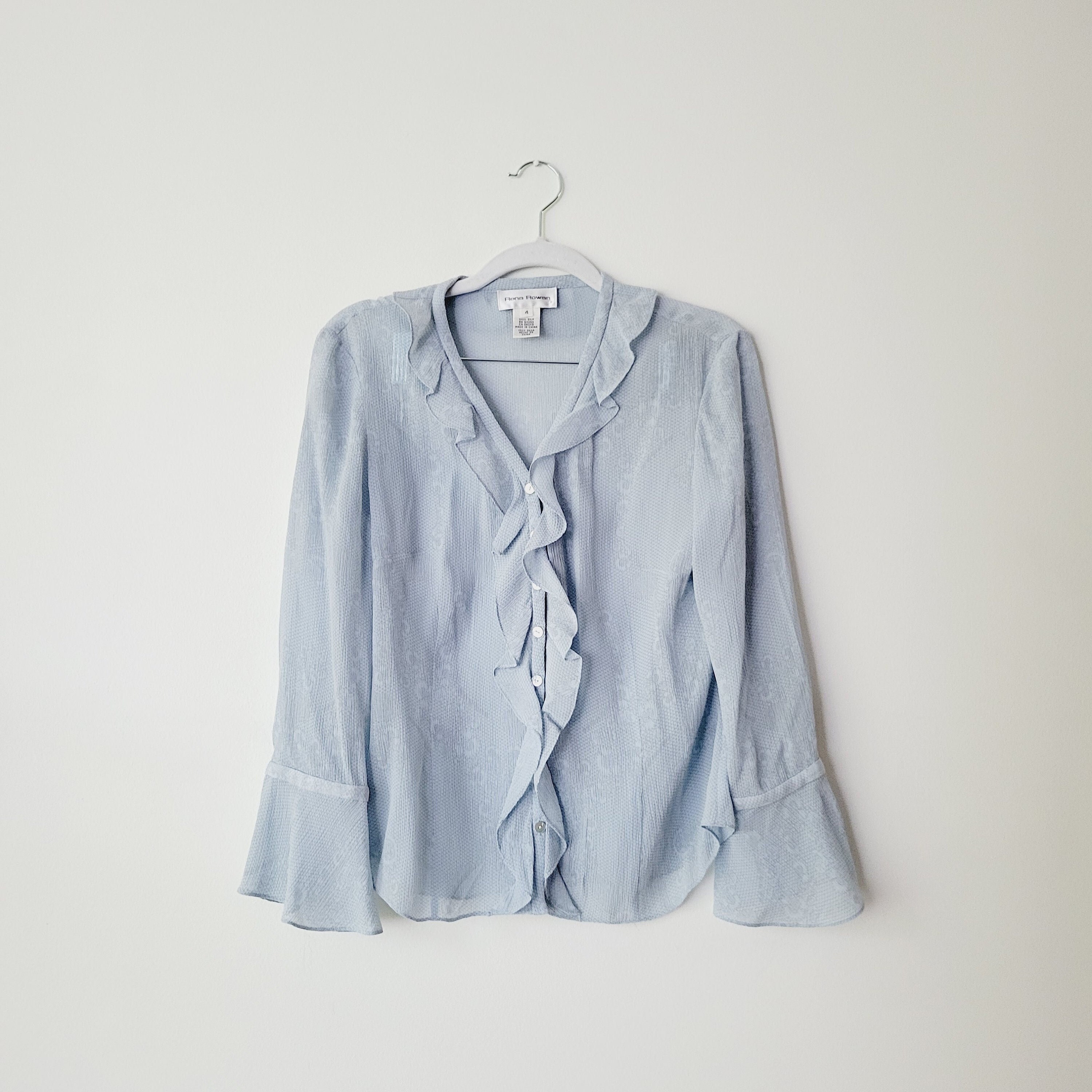 Sheer Long Sleeve Blouse  Custom Made To Order – Crossdressing Closet