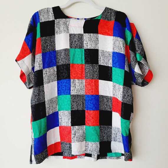 6(ROKU) ⭐︎MIX CHECK GATHER SLEEVE BLOUSE 6(roku) MIX CHECK GATHER SLEEVE BLOUSE