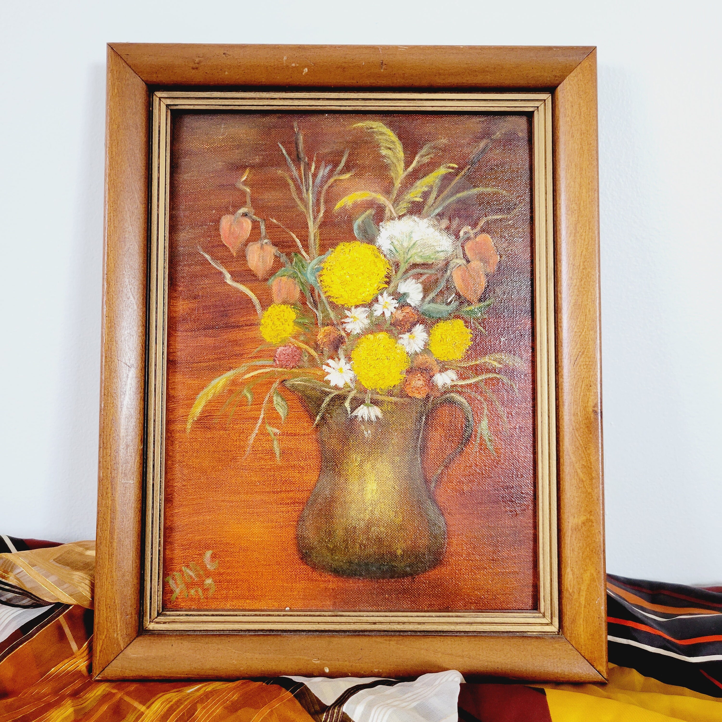 Vintage Floral Still Life Oil Painting, Framed 1979 Signed Art - Etsy