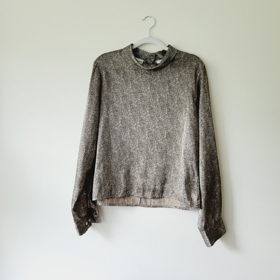 mock turtleneck blouse