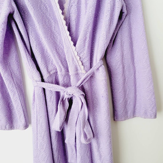 Vintage Plus-Sized Lavender Faux Wrap Sweater Dre… - image 5