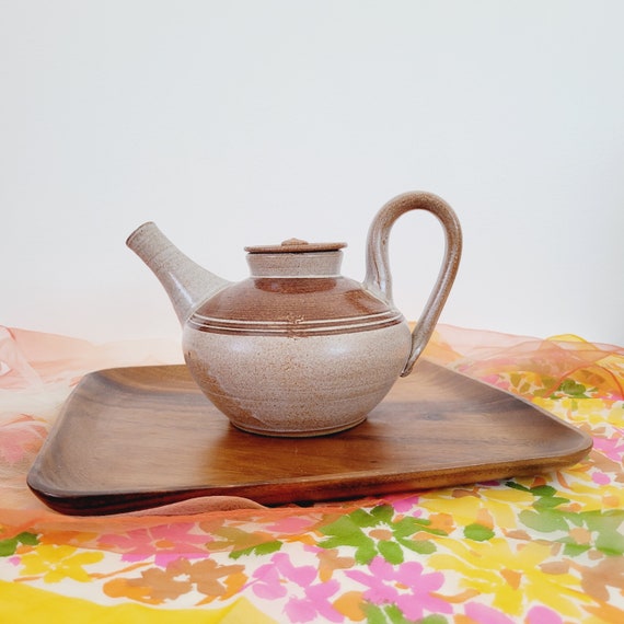 70s Studio Pottery Pastel Glaze Teapot. Rare Phil Docken Deneen